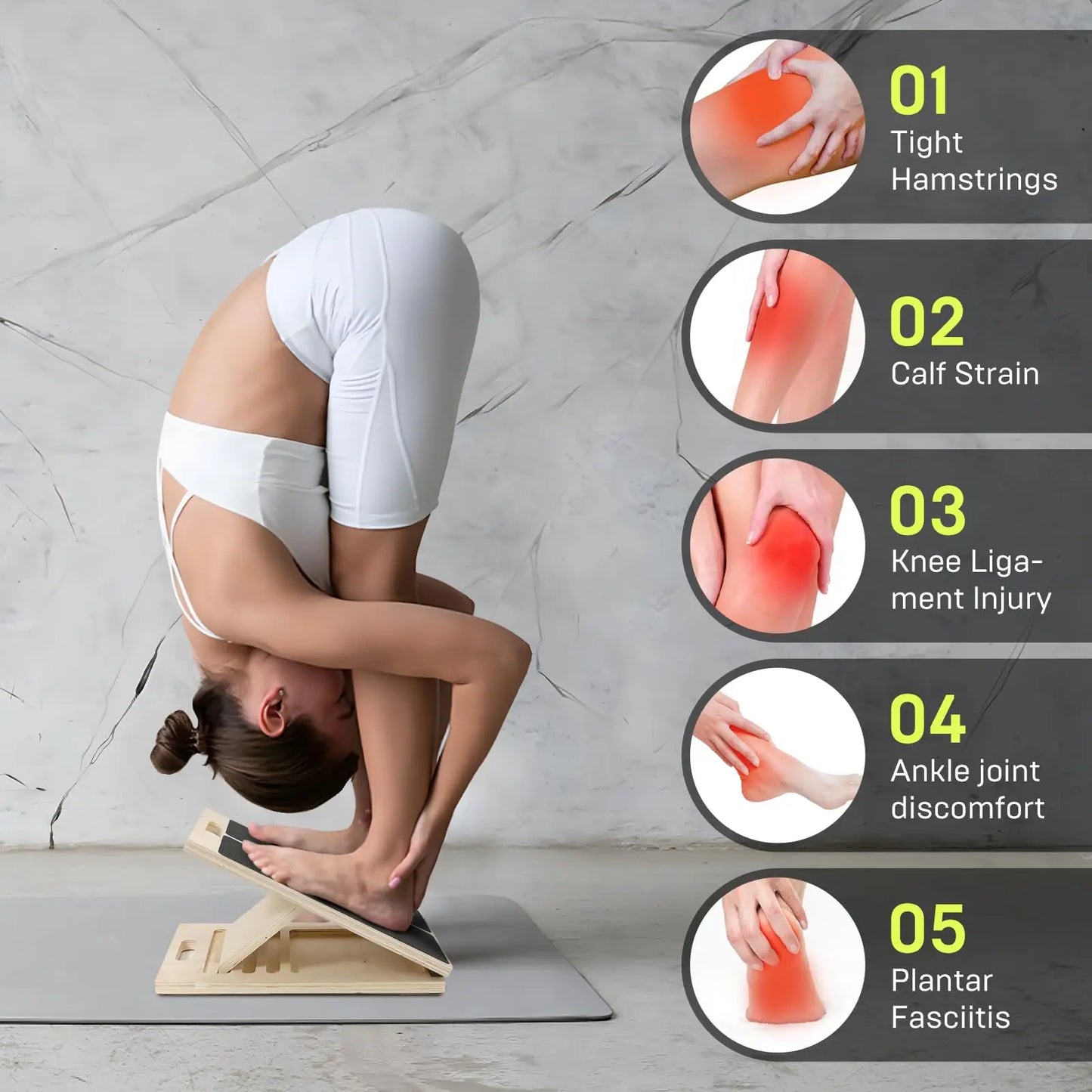 Slant Board Calf Stretcher For Physical Therapy And Squat Training