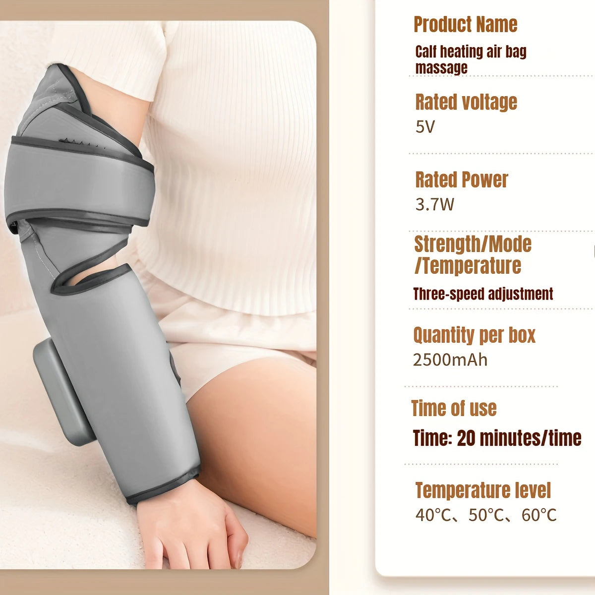 Cordless Knee Massager With 3 Heat Modes And Auto Shutoff
