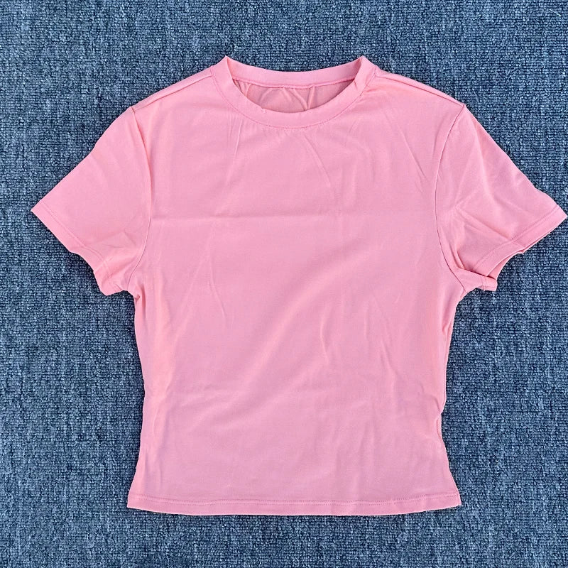 Womens Quick Dry Sports T Shirt Short Sleeve Yoga Pilates