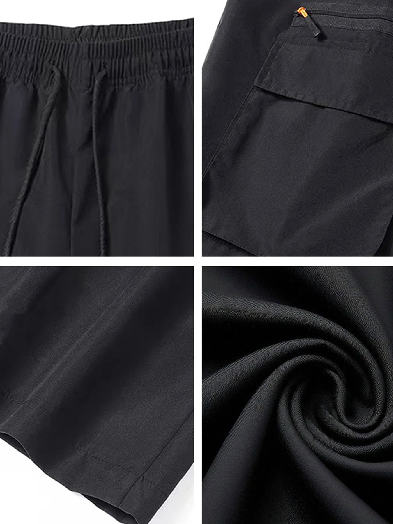 3-Pack Men's New Multi-Pocket Cargo Pants, Zipper Design Straight Leg Trousers, Stylish Fit and Comfortable Fabric