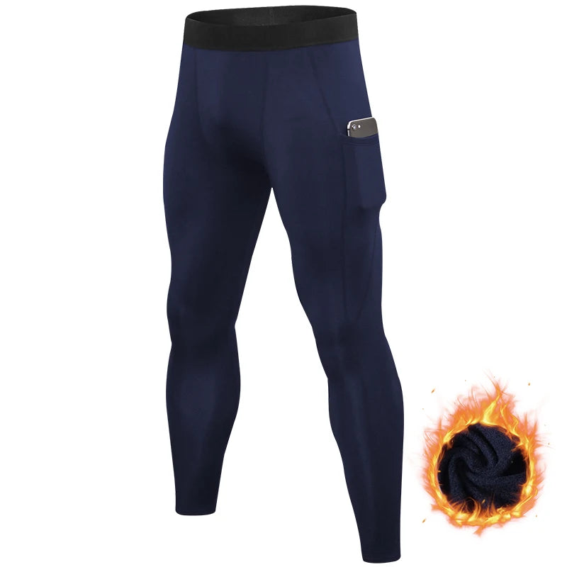 Winter Warm Running Tight Leggings With Fast Dry Compression