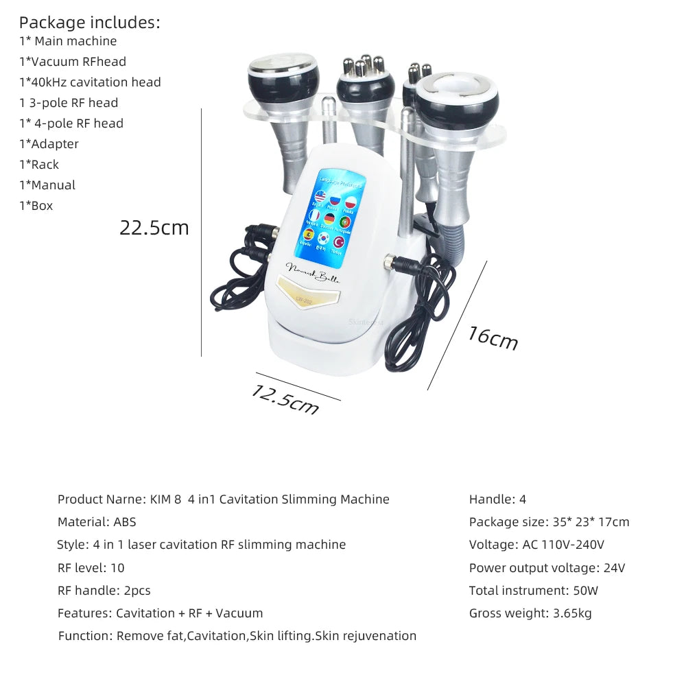 MISSHEART 4in1 Cavitation Body Slimming Face Lifting Machine