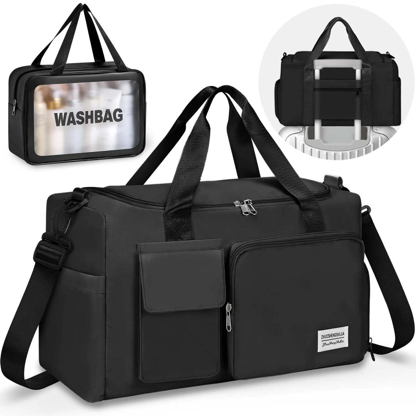 NONECN Fitness Travel Bag Waterproof Duffel With Wet Dry Separation