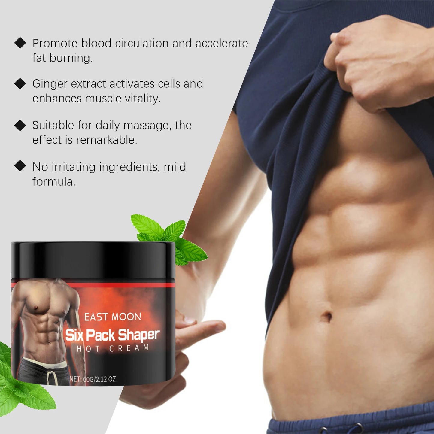East Moon Muscle Activation Cream For Abdominal Tone And Fitness