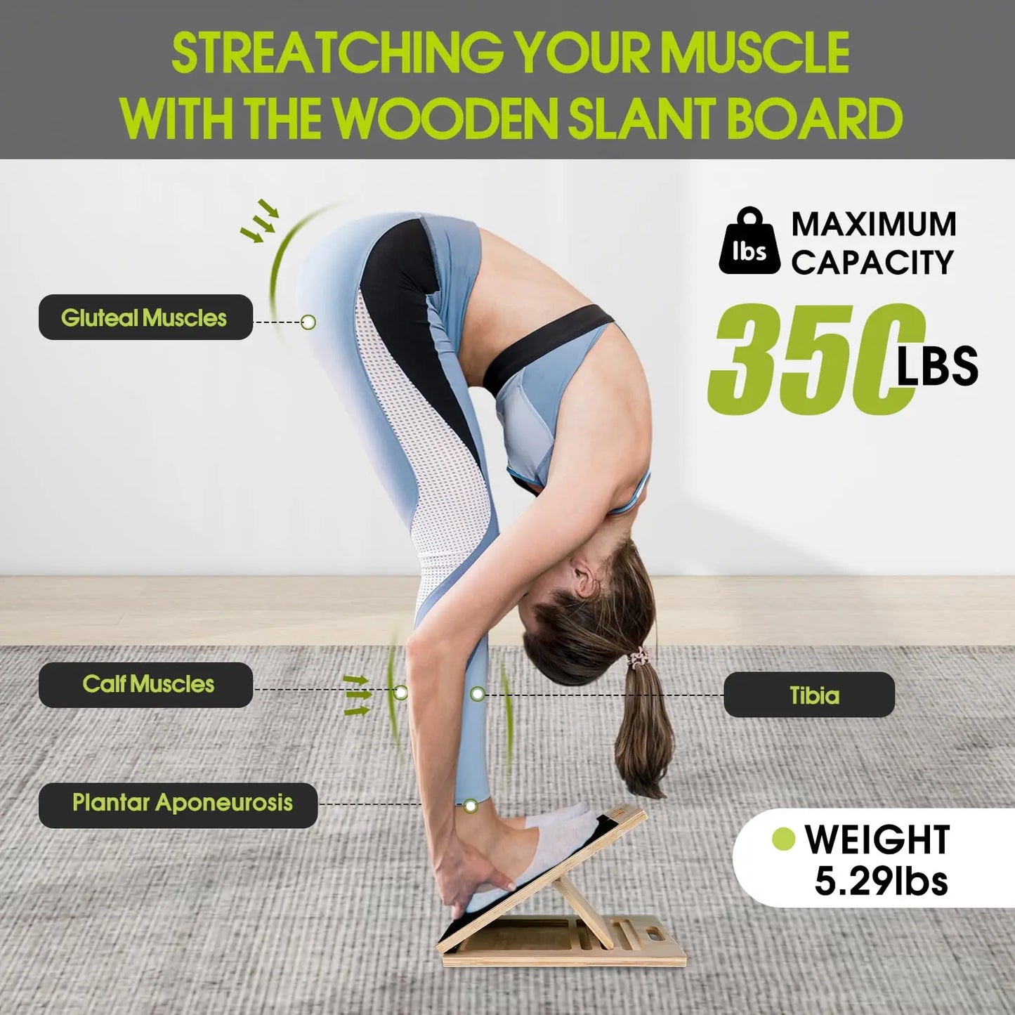 Slant Board Calf Stretcher For Physical Therapy And Squat Training