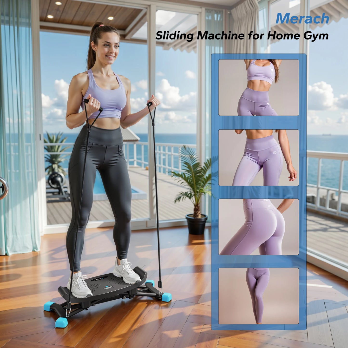 Merach Ski Machine Simulated Ski Training Fitness Equipment