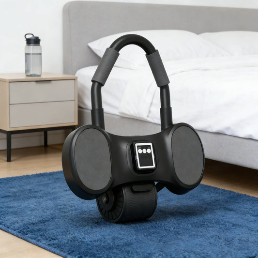 2-Wheel Ab Roller With LCD Tracker And Elbow Support