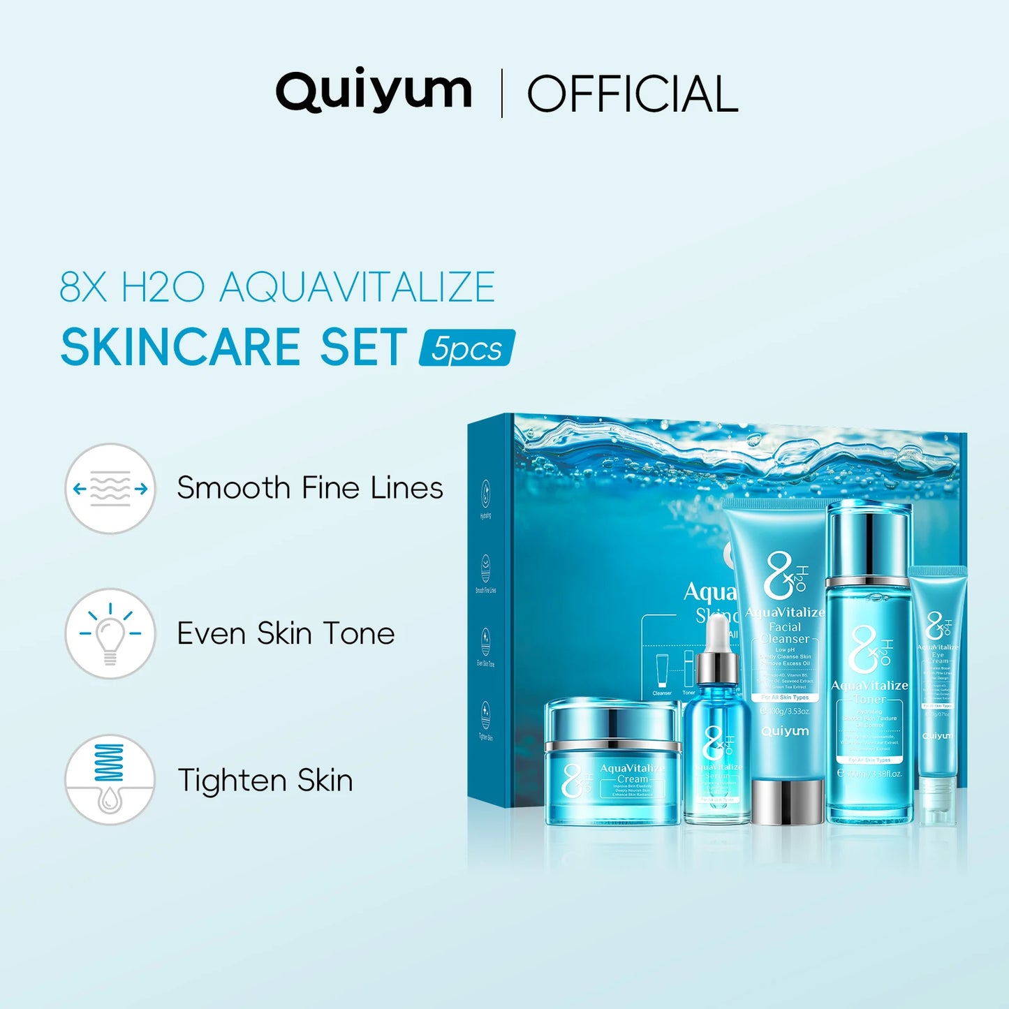 LAIKOU AquaVitalize Skincare Set 5 Piece Deep Hydration Kit