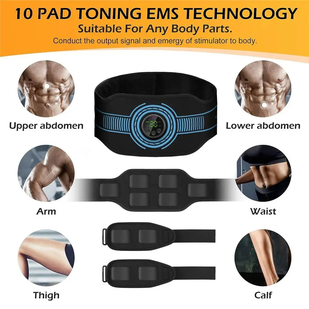 Abdominal Toning Belt EMS Muscle Stimulator For Body Slimming