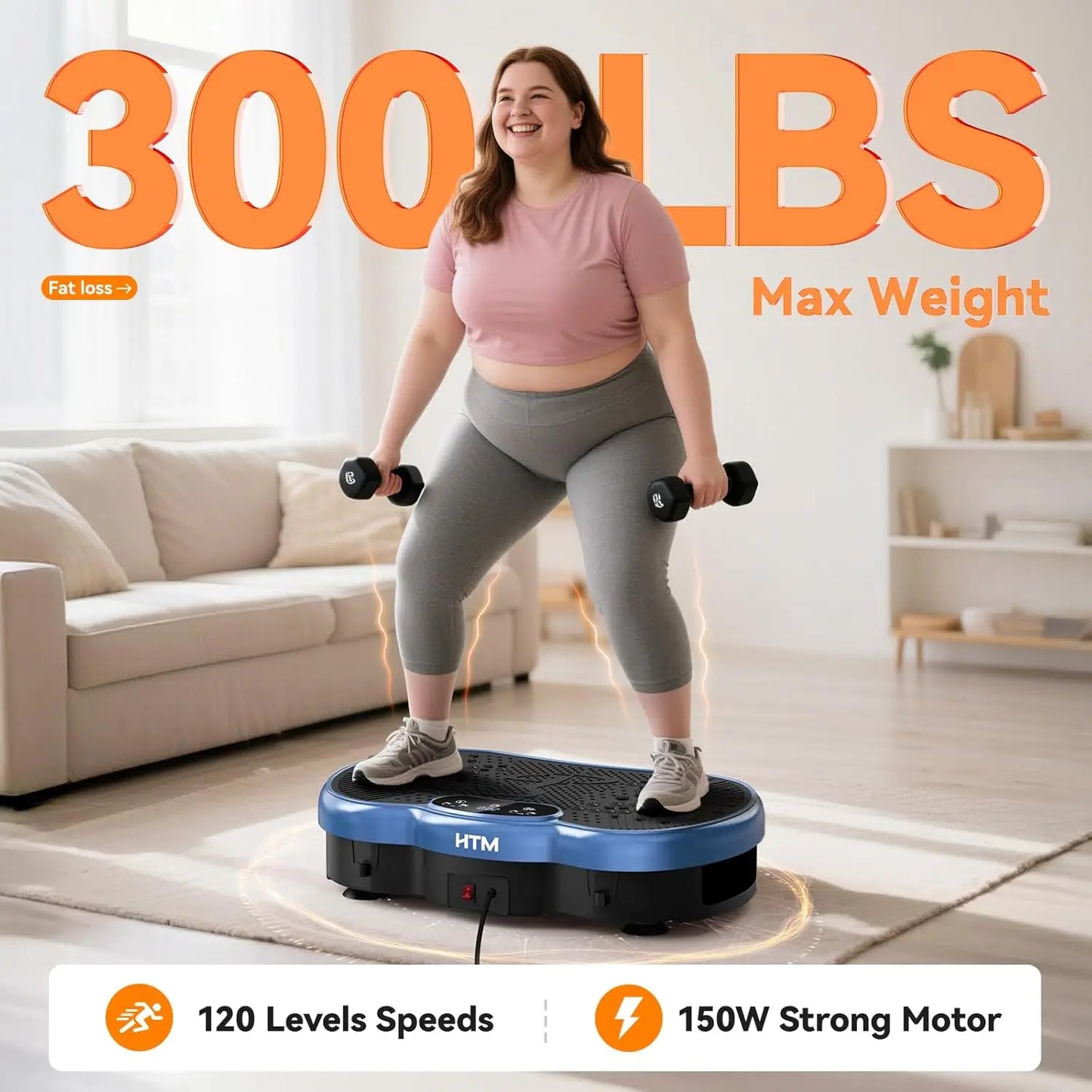Fitness Vibration Plate With Calorie Tracking And 120 Speed Levels