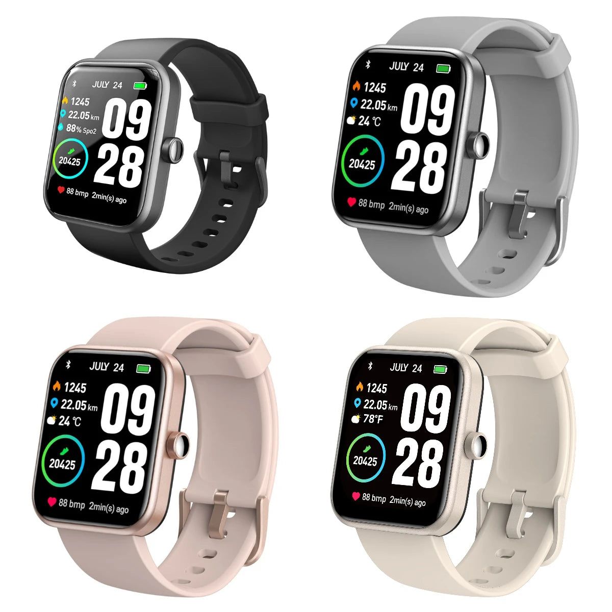 TOZO S2 Smartwatch Refurbished 5ATM Waterproof With Alexa