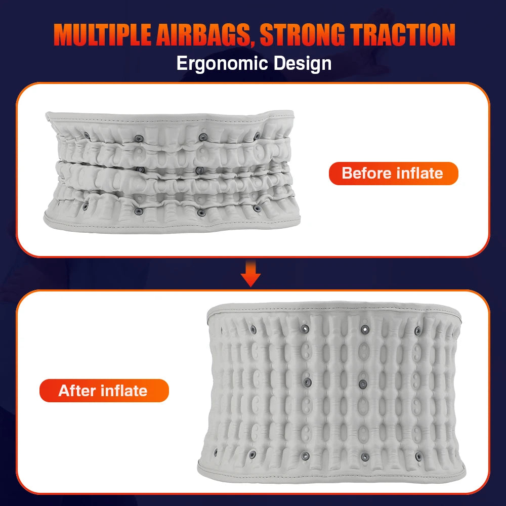 Moajaza Electric Lumbar Traction Device With Heating Airbag Inflatable