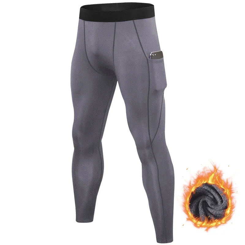 Winter Warm Running Tight Leggings With Fast Dry Compression