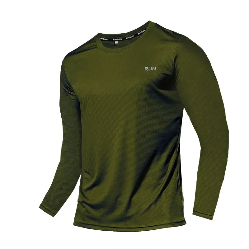 NONECN Summer Ice Silk Long Sleeve T Shirt Quick Dry