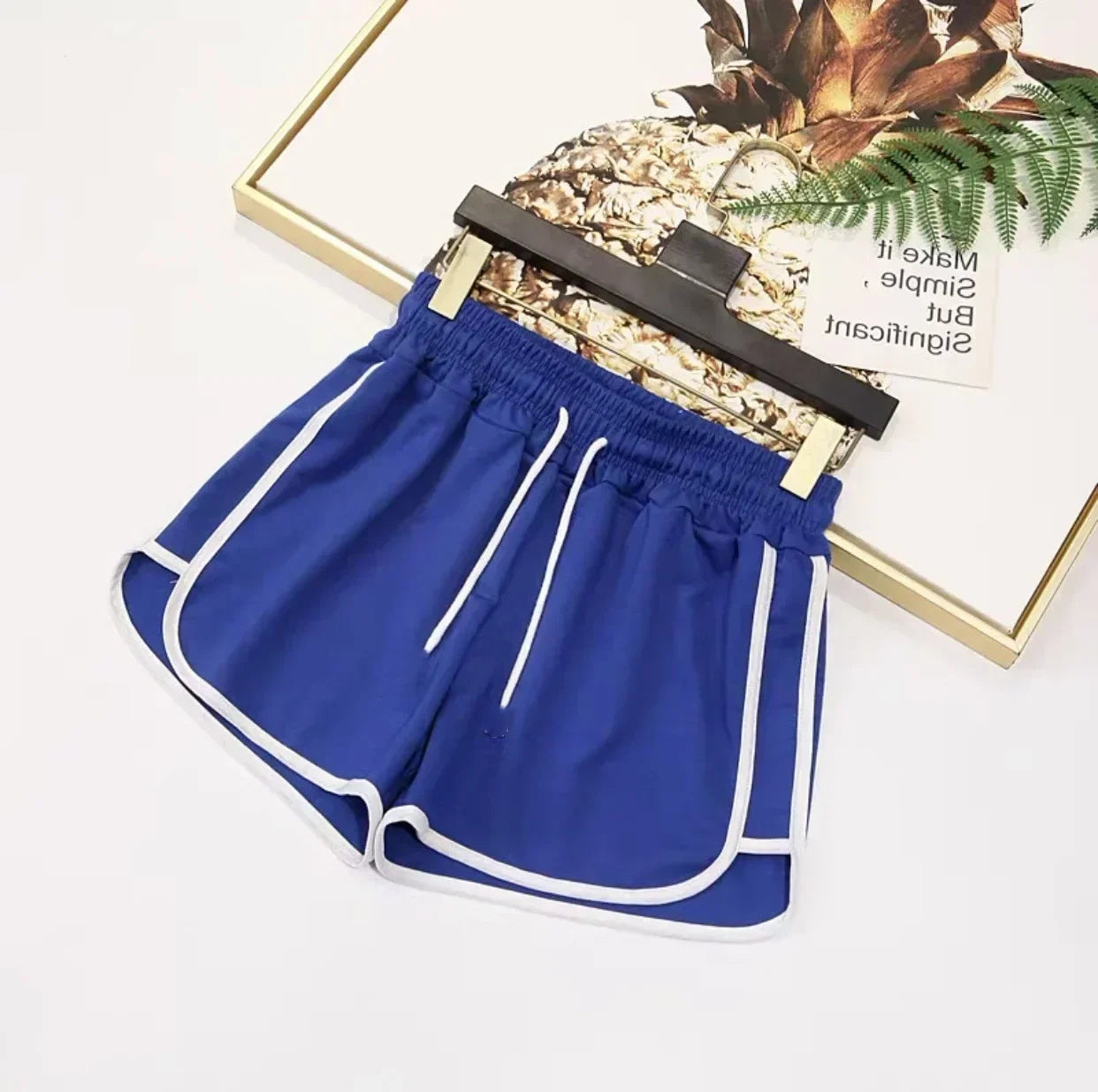 Striped Women's Korean Style Sports Shorts Loose Wide Leg Casual