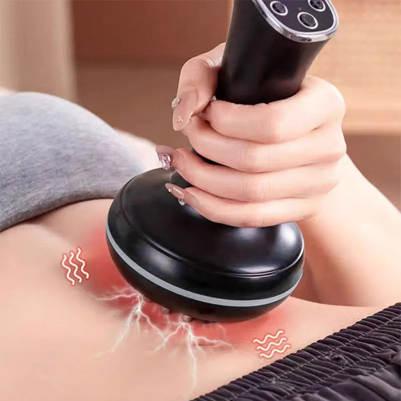 Aedwdpe Handheld Electric Meridian Massage Brush Full Body Gua Sha