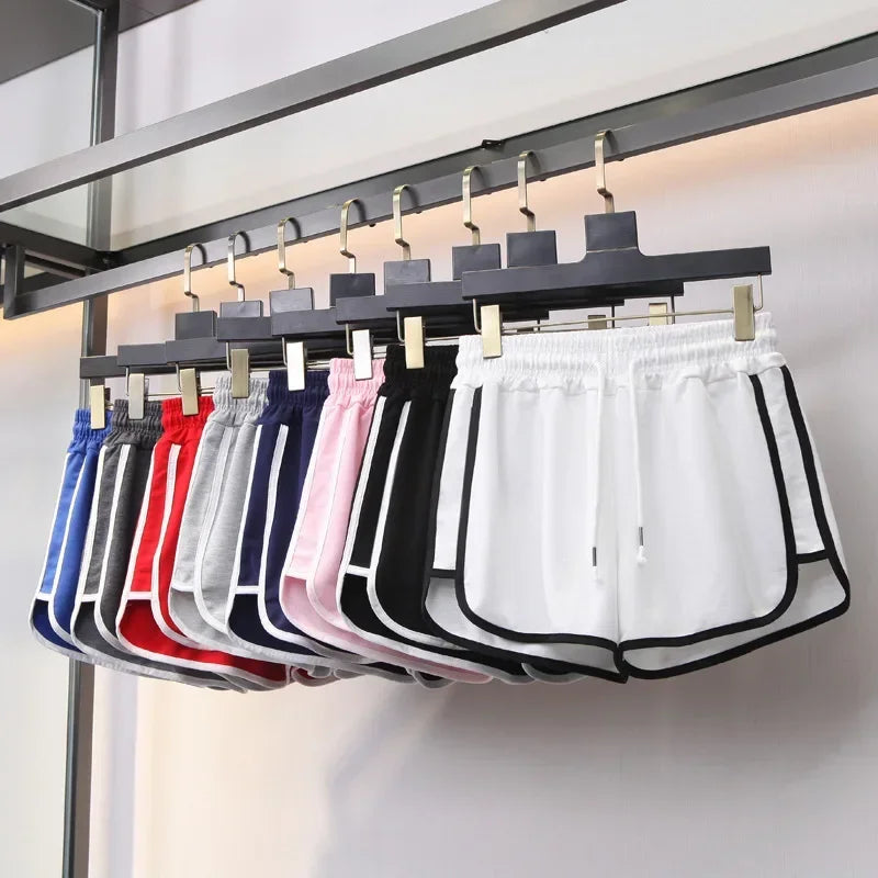 Striped Women's Korean Style Sports Shorts Loose Wide Leg Casual