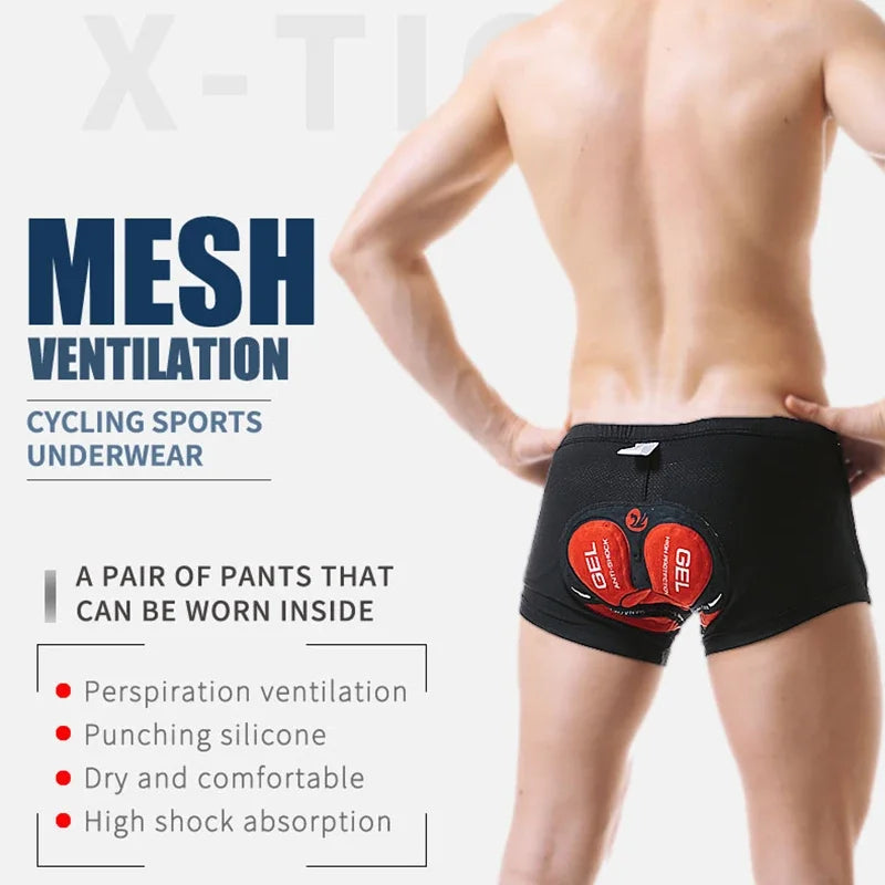 X-TIGERCN Men's Cycling Shorts With 5D Gel Pad
