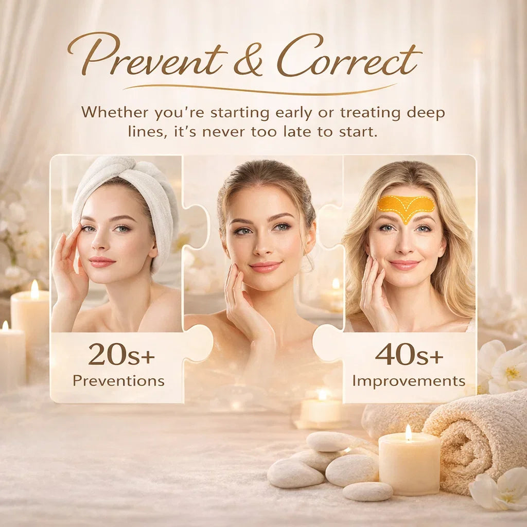 Forehead Wrinkle Patches 10 Pcs Facial Smoothing Strips Jojoba Oil
