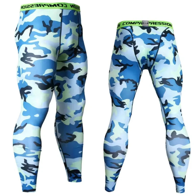 Camouflage Running Leggings For Men And Women Quick Dry