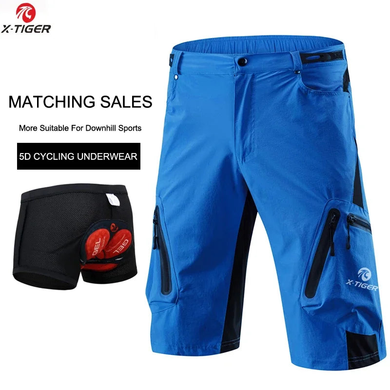 X-TIGERCN Men's Cycling Shorts With 5D Gel Pad