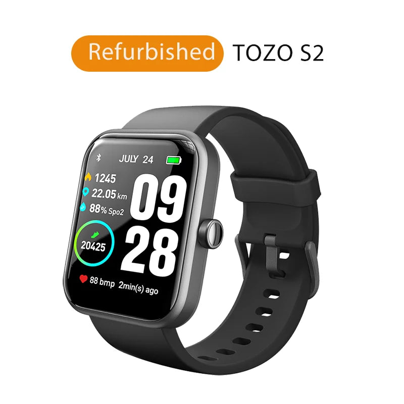 TOZO S2 Smartwatch Refurbished 5ATM Waterproof With Alexa