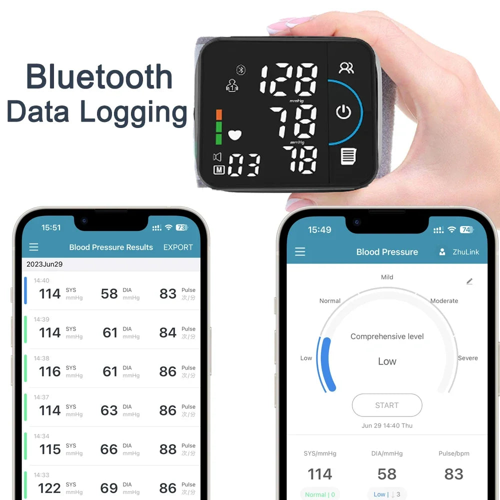 Schbit Portable Wrist Blood Pressure Monitor for Precise Health Tracking