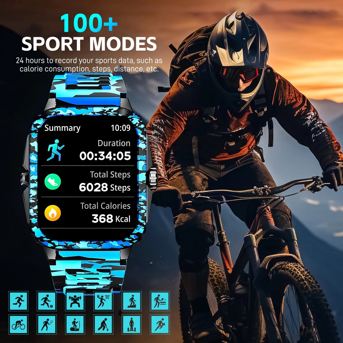 LaNikar KT71 Smart Watch Fitness Tracker Heart Rate