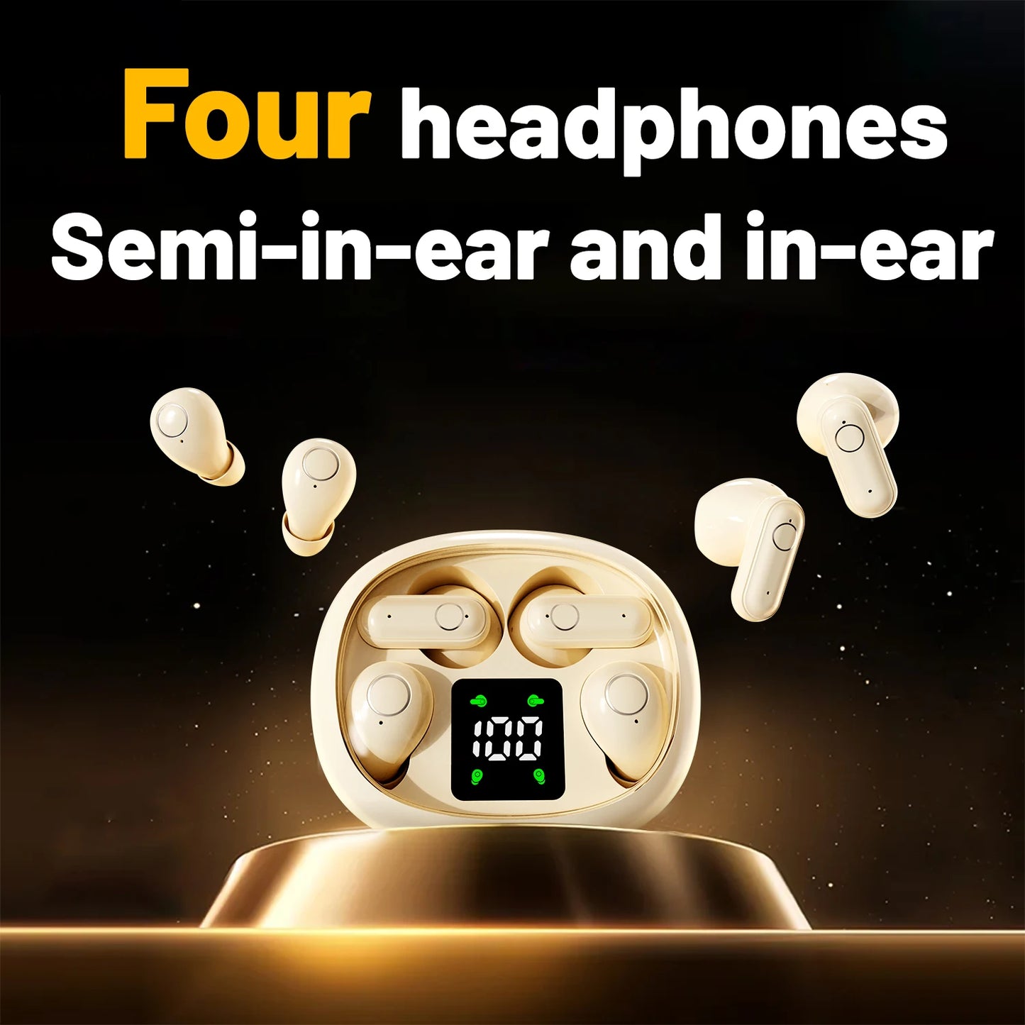 SHUKE Mini Sleep Wireless Bluetooth Earbuds With Noise Reduction