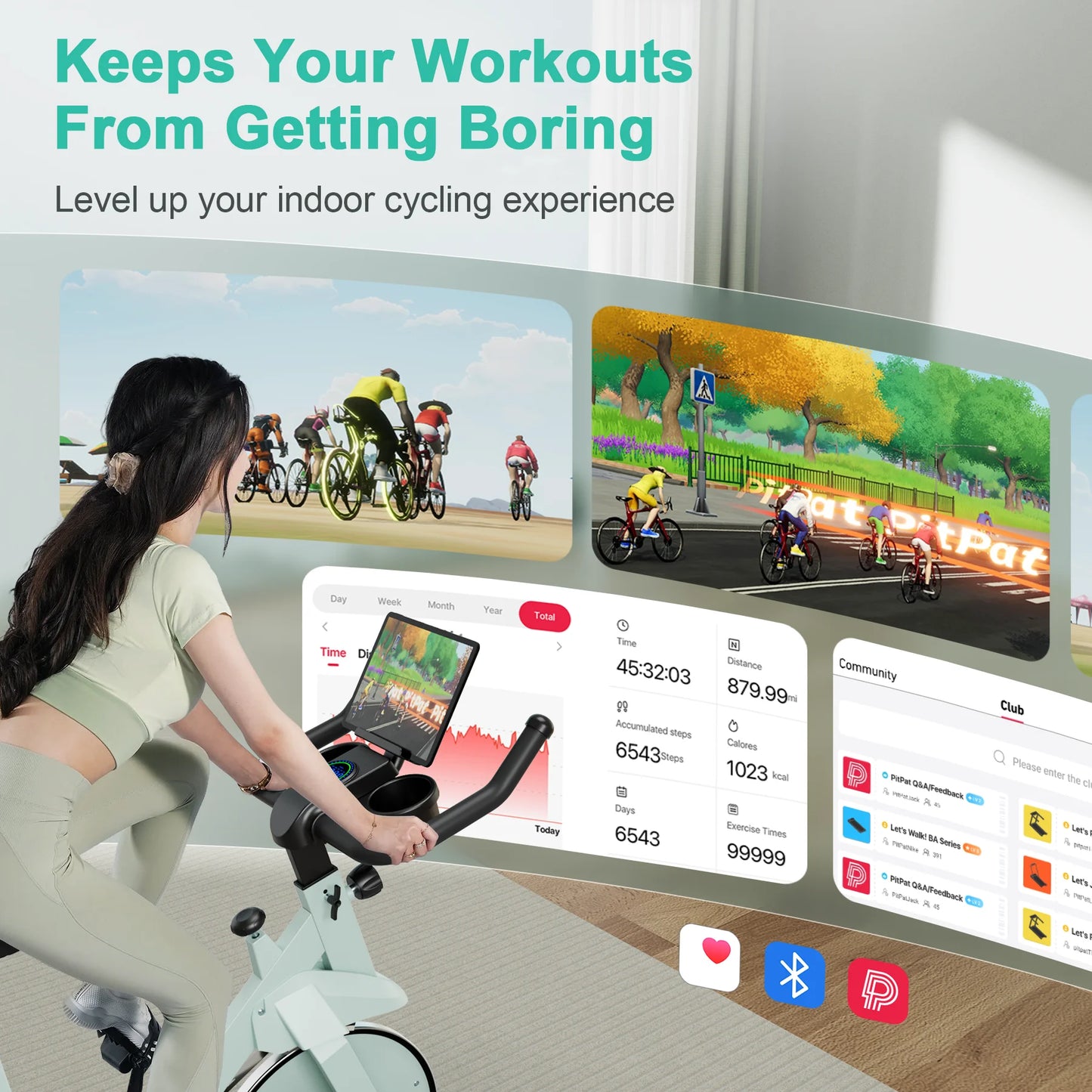 Superun 32-Level Magnetic Resistance Exercise Bike For Home Workout