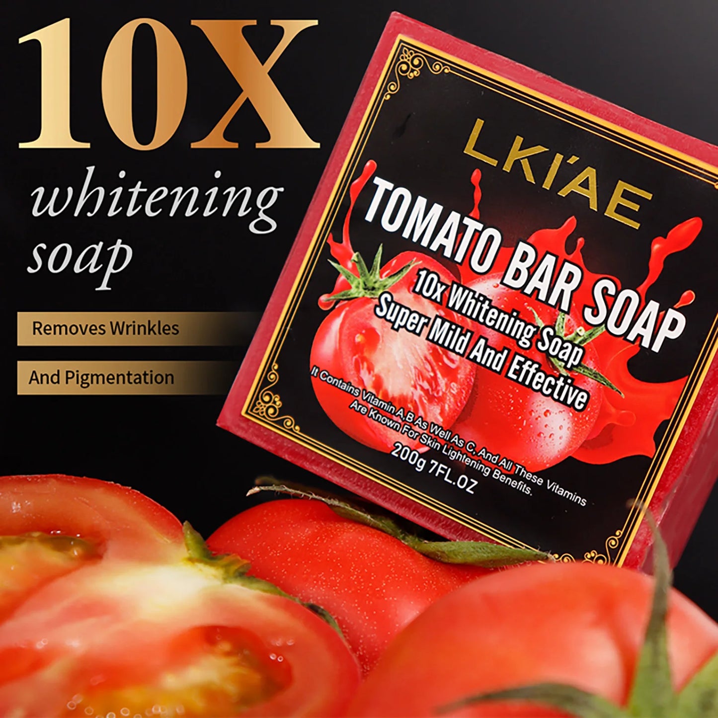 AILKE Organic Tomato Soap Bar For Brightening Skin Deep Clean
