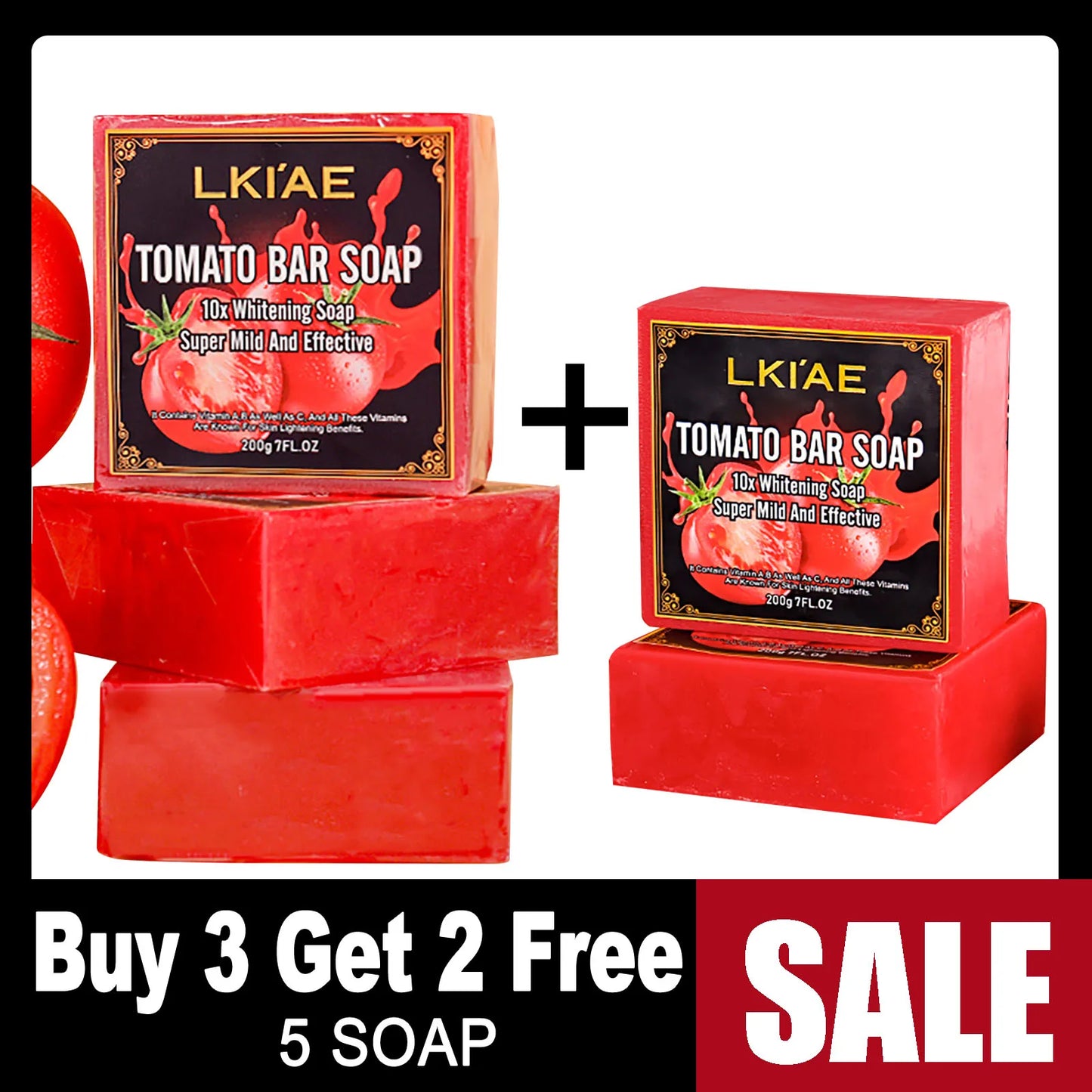 AILKE Organic Tomato Soap Bar For Brightening Skin Deep Clean