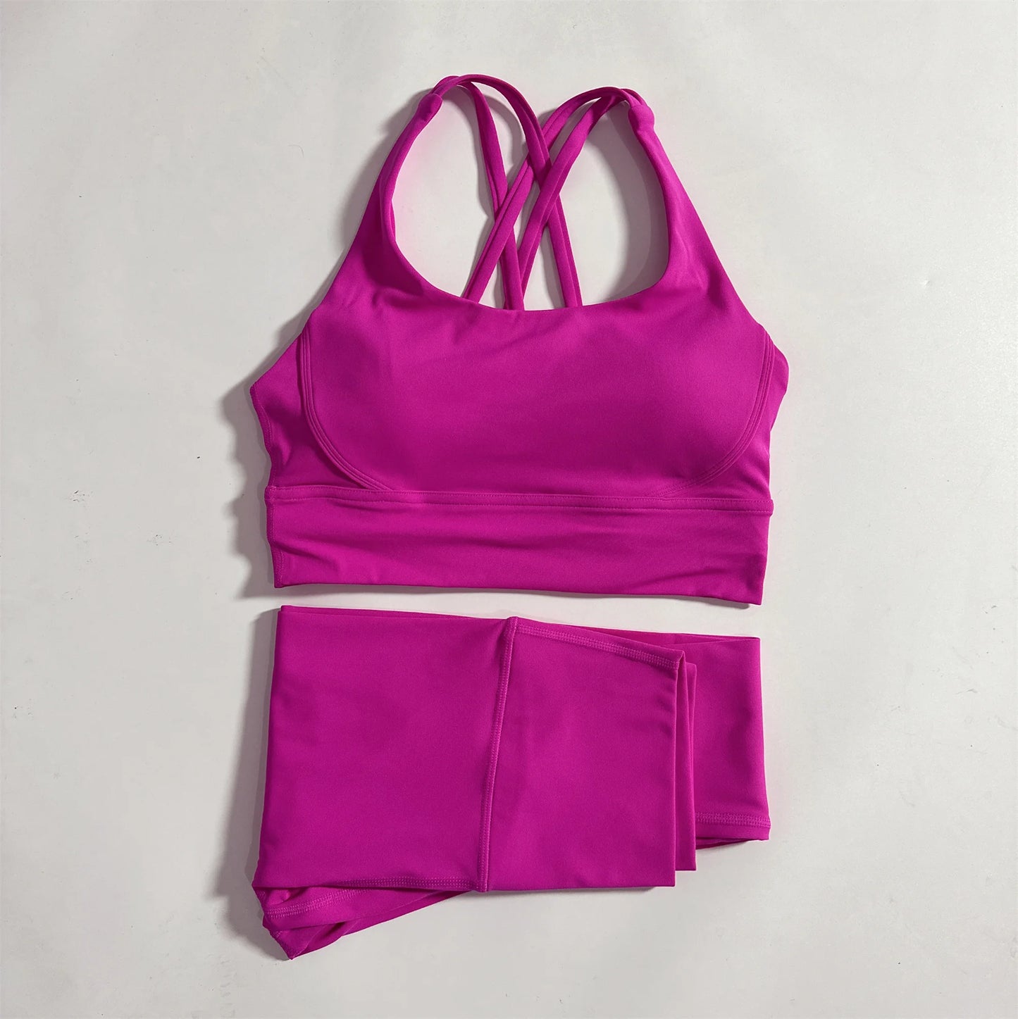 Womens Gym Fitness Set Bra And High Waist Yoga Leggings
