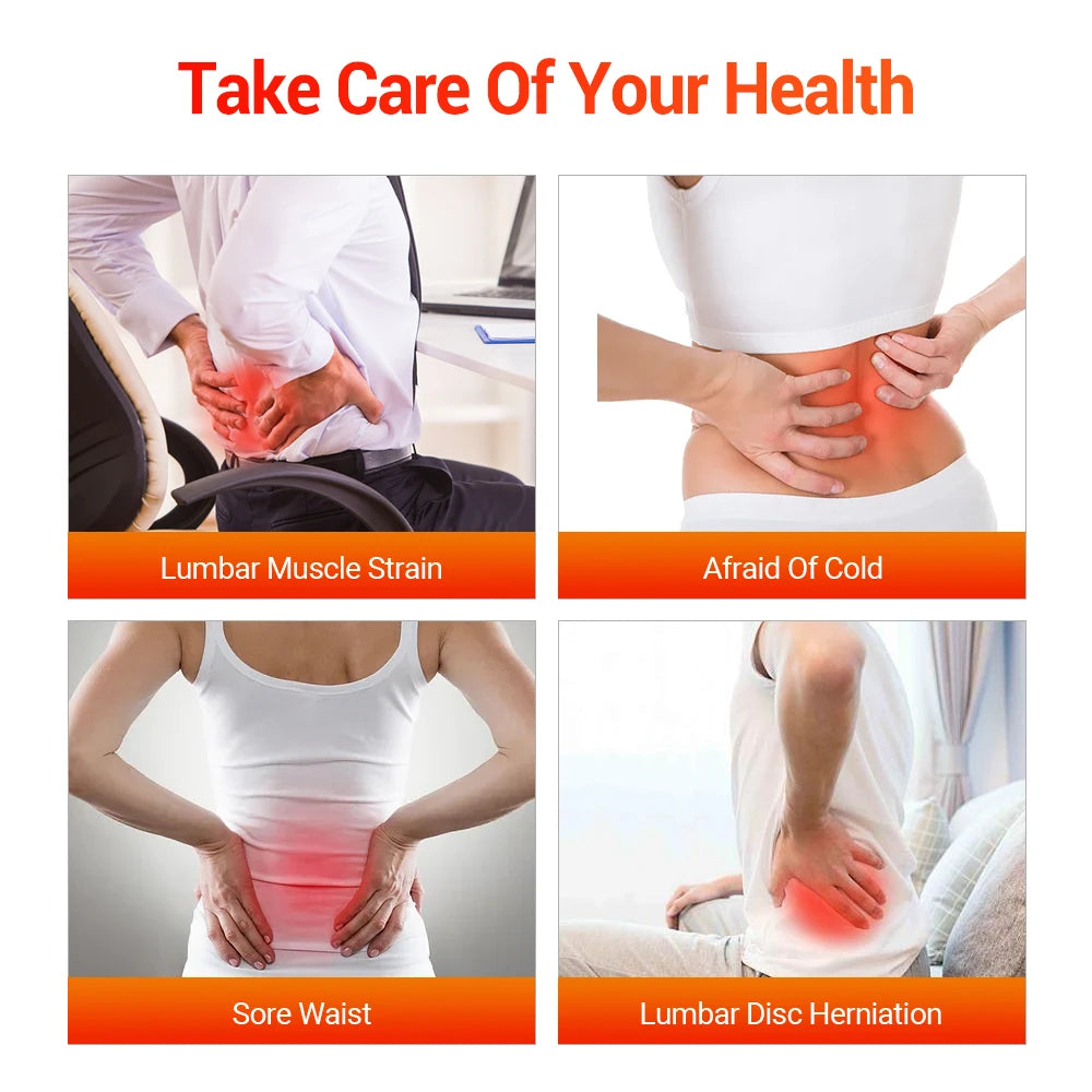 Tourmaline Self Heating Magnetic Back Support Belt Lumbar Relief