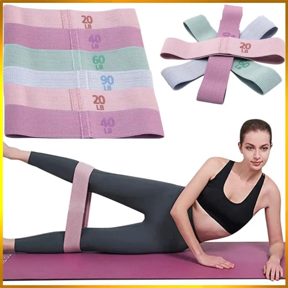 Fitness Resistance Bands Fabric Elastic Gym Yoga Pilates Hip Circle