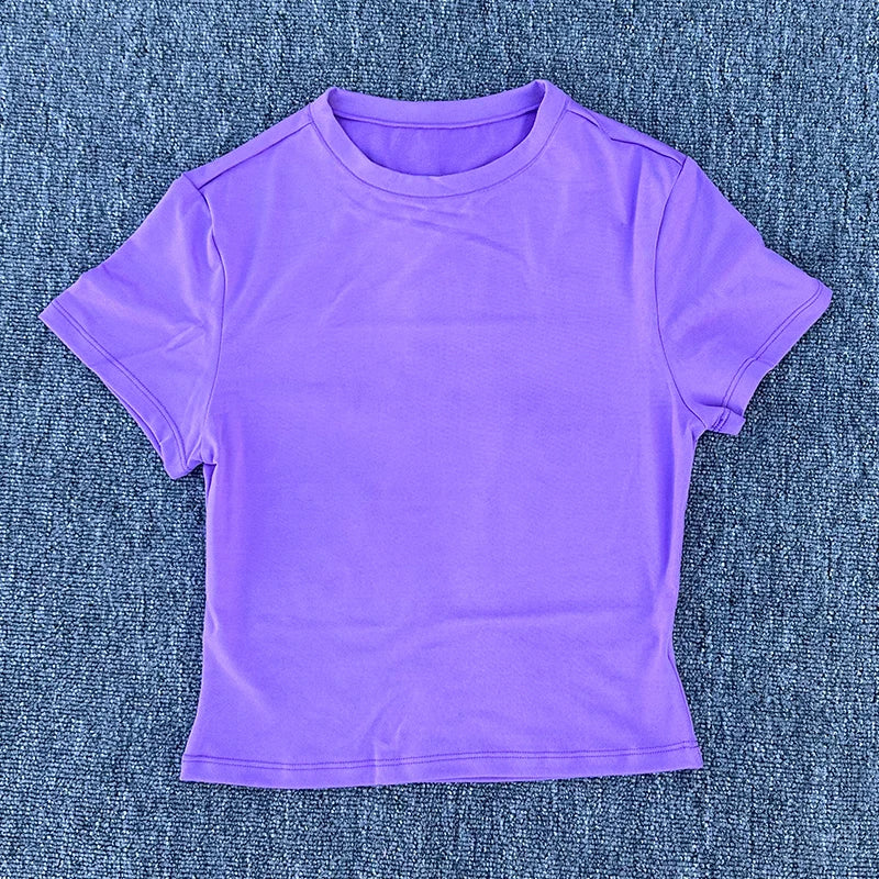 Womens Quick Dry Sports T Shirt Short Sleeve Yoga Pilates