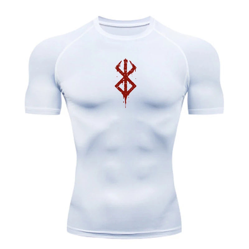 NONECN Quick Dry Men's Compression Shirt Short Sleeve Sports Tee