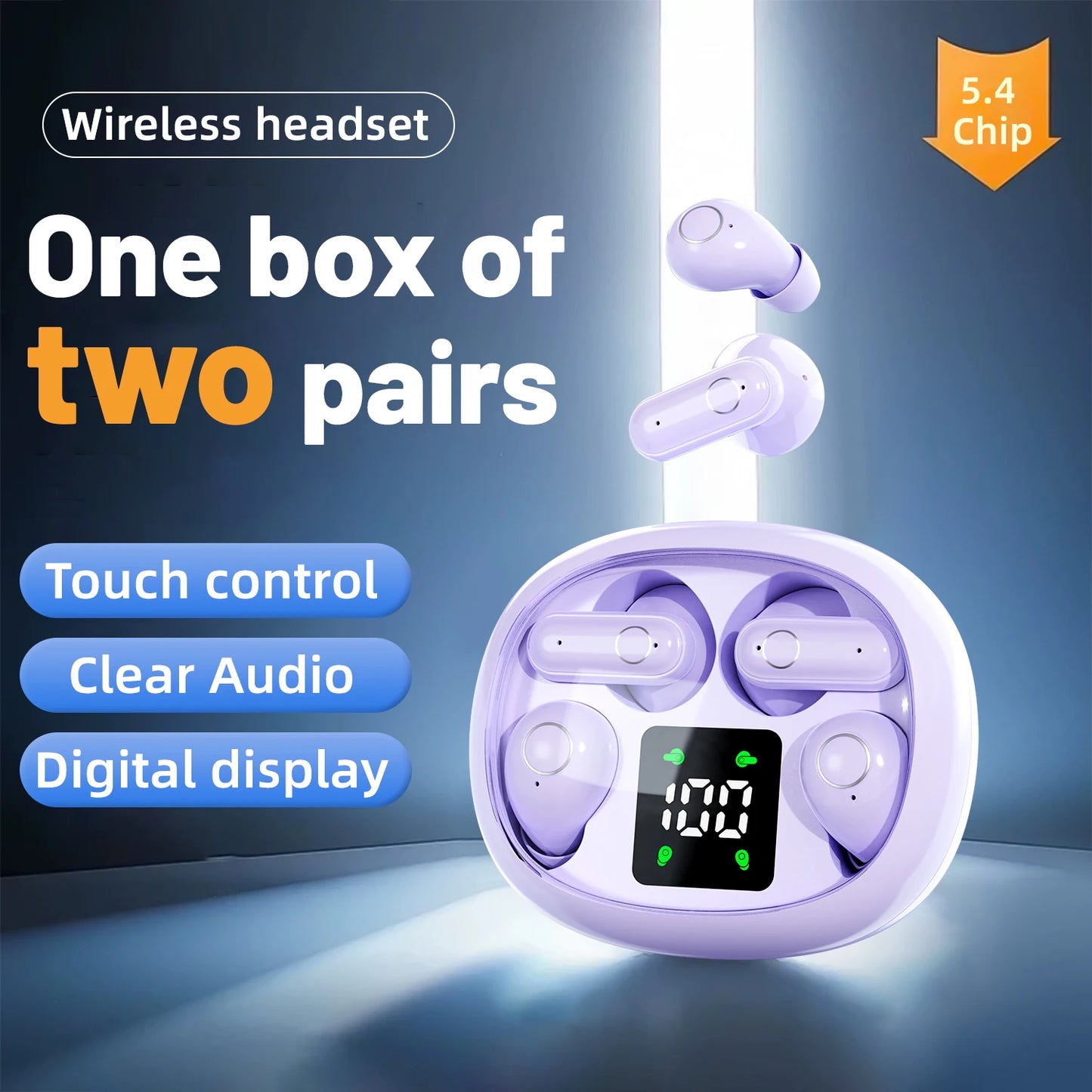 SHUKE Mini Sleep Wireless Bluetooth Earbuds With Noise Reduction