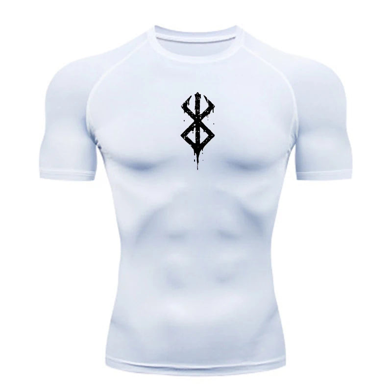 NONECN Quick Dry Men's Compression Shirt Short Sleeve Sports Tee
