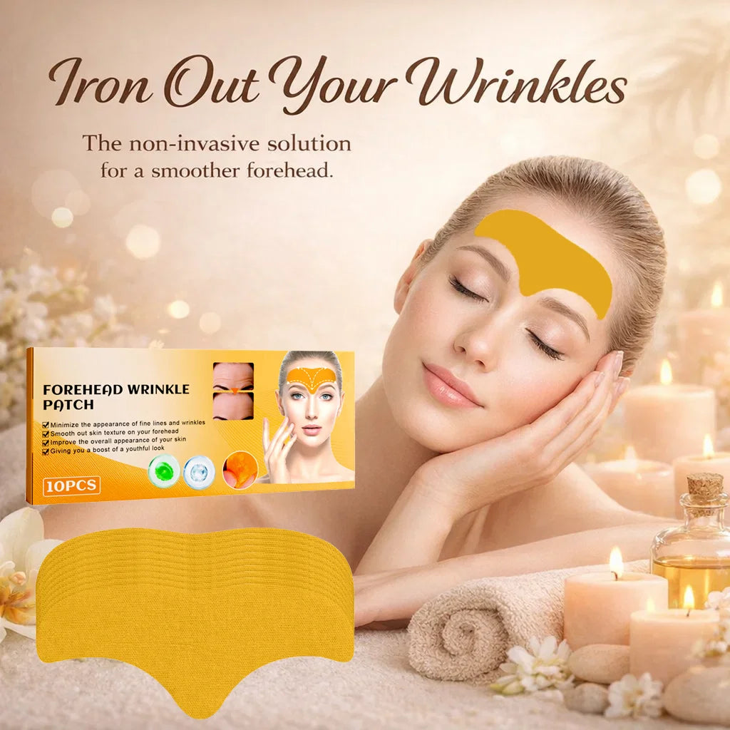 Forehead Wrinkle Patches 10 Pcs Facial Smoothing Strips Jojoba Oil