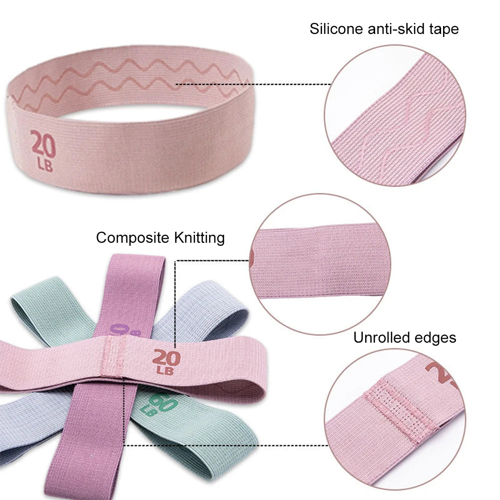 Fitness Resistance Bands Fabric Elastic Gym Yoga Pilates Hip Circle