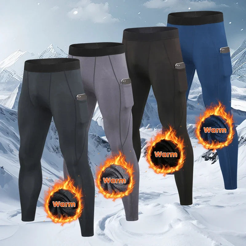 Winter Warm Running Tight Leggings With Fast Dry Compression