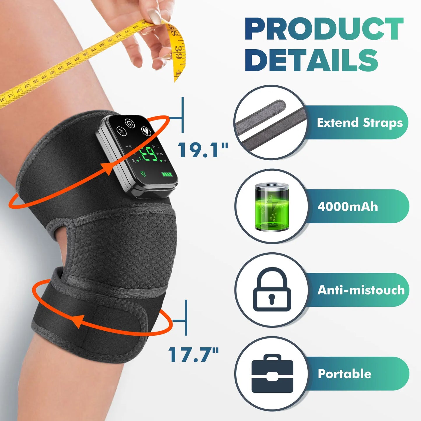 Intelligent Electric Heating Knee Massager With Warm Compress And Vibration
