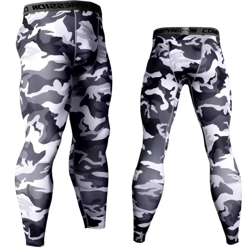 Camouflage Running Leggings For Men And Women Quick Dry
