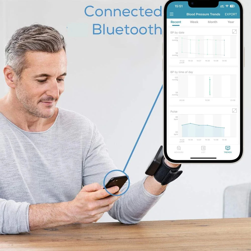 Schbit Portable Wrist Blood Pressure Monitor for Precise Health Tracking