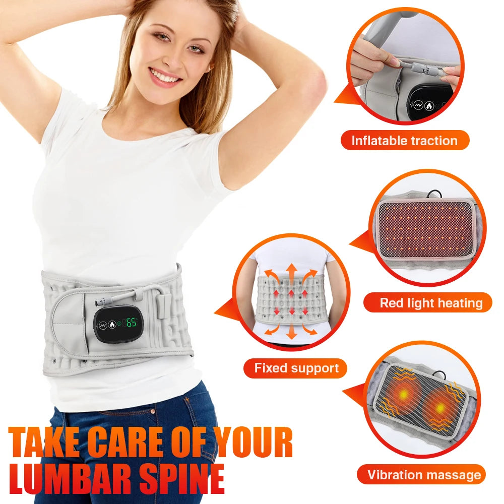 Moajaza Electric Lumbar Traction Device With Heating Airbag Inflatable