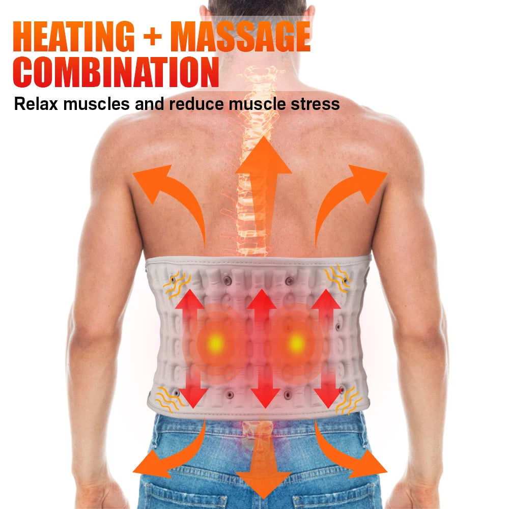 Moajaza Electric Lumbar Traction Device With Heating Airbag Inflatable