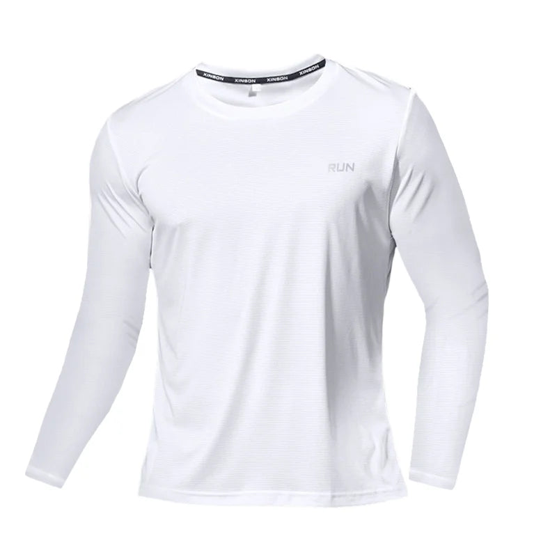 NONECN Summer Ice Silk Long Sleeve T Shirt Quick Dry