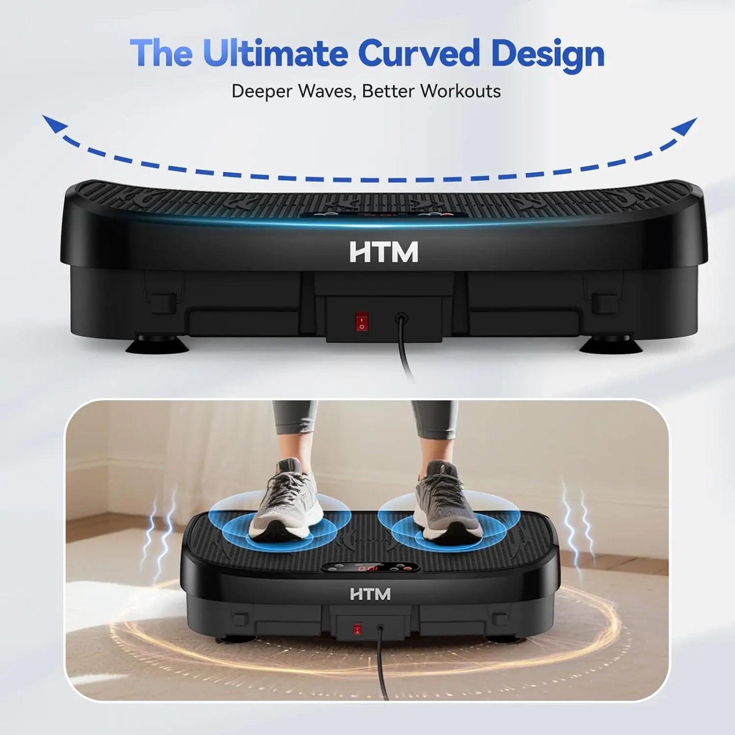 HTM Vibration Plate Fitness Platform 120 Levels Silent Operation