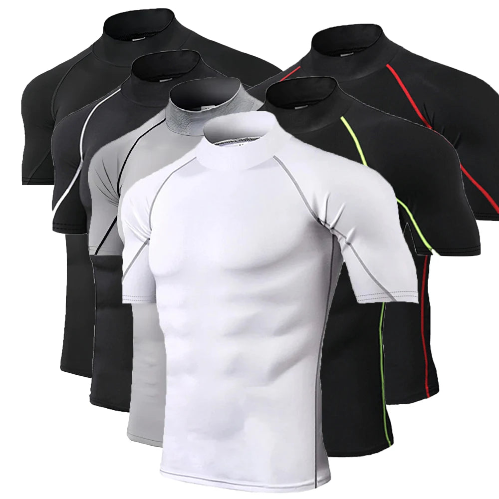 NONECN Men's Compression T Shirt Quick Dry Bodybuilding Sportswear